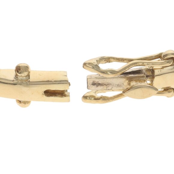 Yellow Gold Diamond Bangle Bracelet 6 1/4" - 18k Round Brilliant .85ctw - Picture 6 of 6